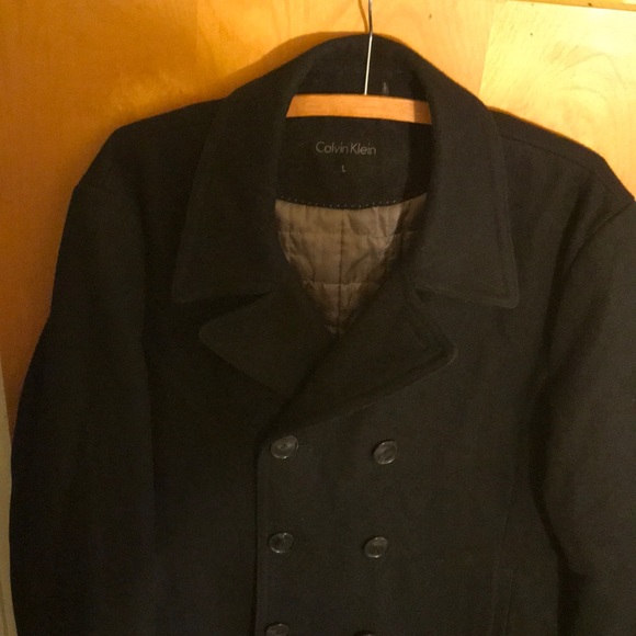 Men's Calvin Klein Black polyester/Wool blend jacket.Large - Picture 1 of 8